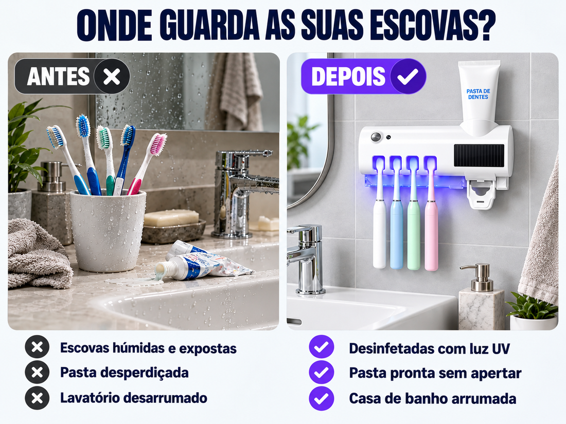 Uma forma mais limpa de guardar as suas escovas