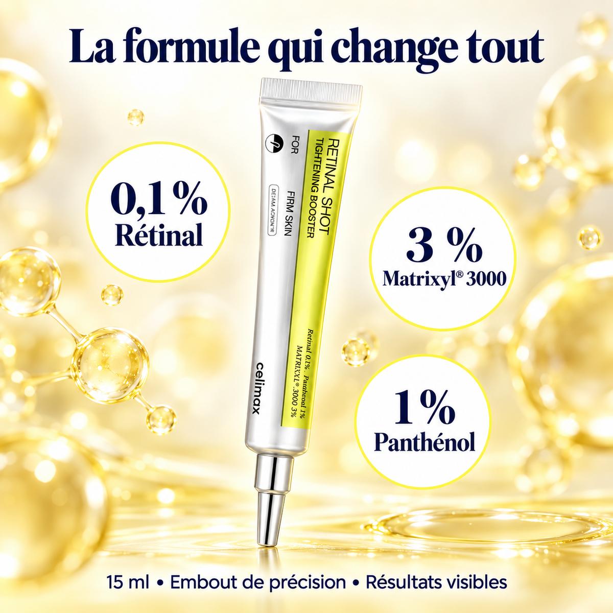 Retinal Shot : le soin de nuit au rétinal pour une peau plus lisse et plus ferme