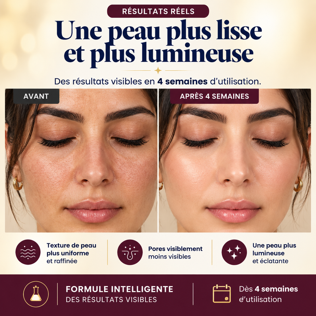 Un teint plus uniforme et plus lumineux
