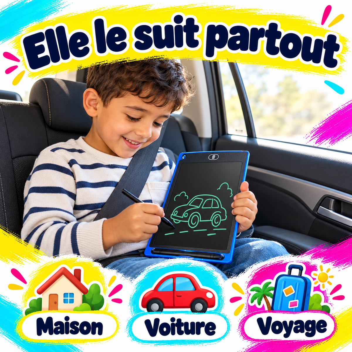 Tablette magique LCD 8,5 pouces : vos enfants dessinent sans salir la maison