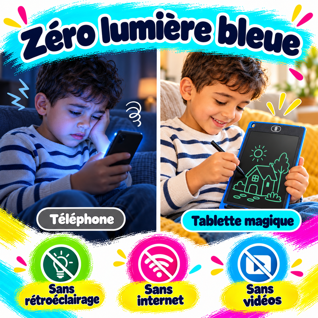Un écran qui n'éclaire pas : zéro lumière bleue